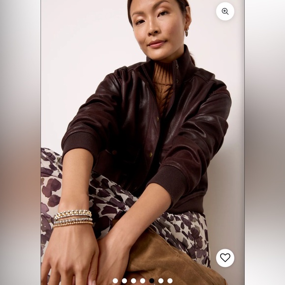 Evereve Dark Brown Bomber Jacket NWOT - Picture 6 of 16